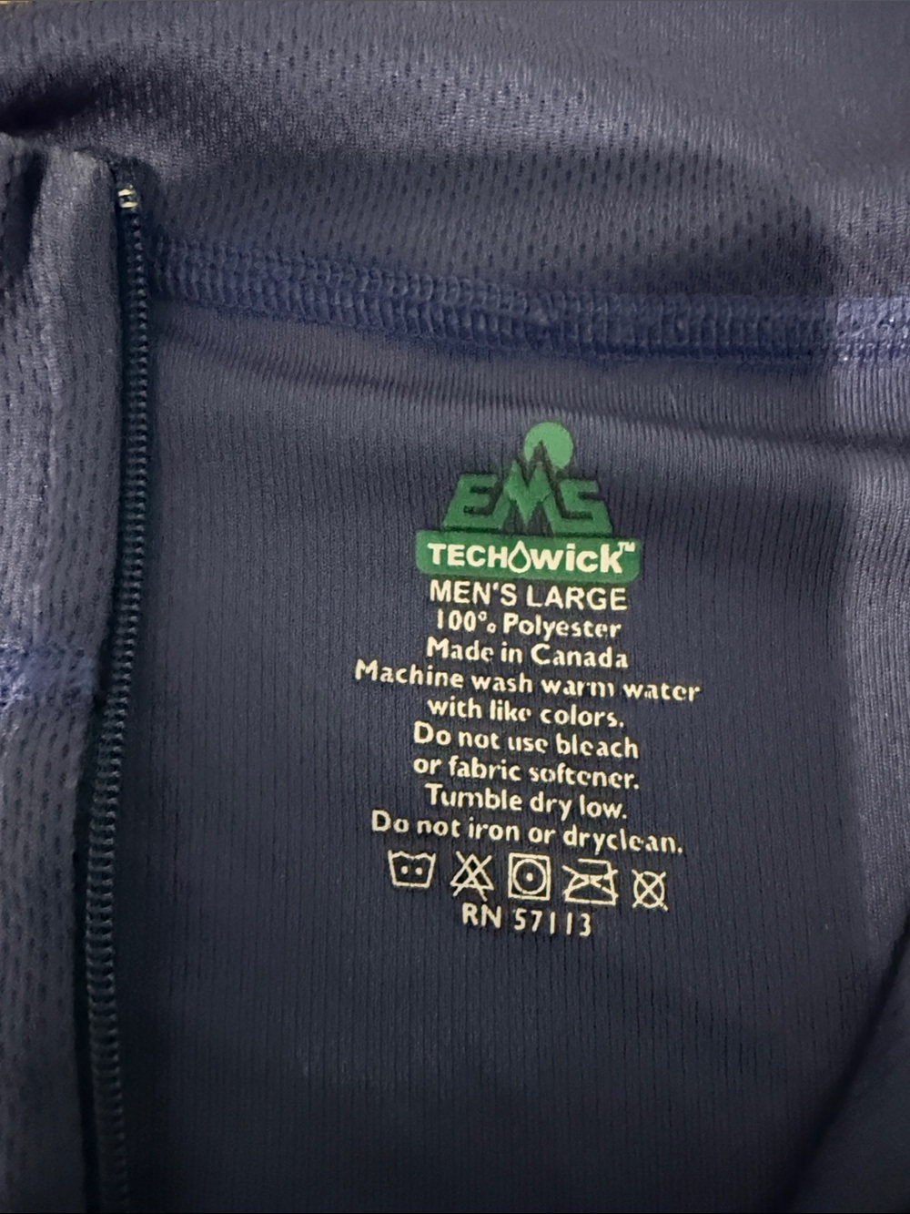 Eastern Mountain Sports EMS Men's Quarter-Zip TechWick Pullover - Picture 5 of 7